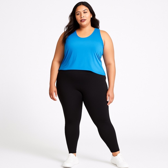 Plus Size Xxl Black Leggings 411 Black Leggings Stretchy Soft XXL